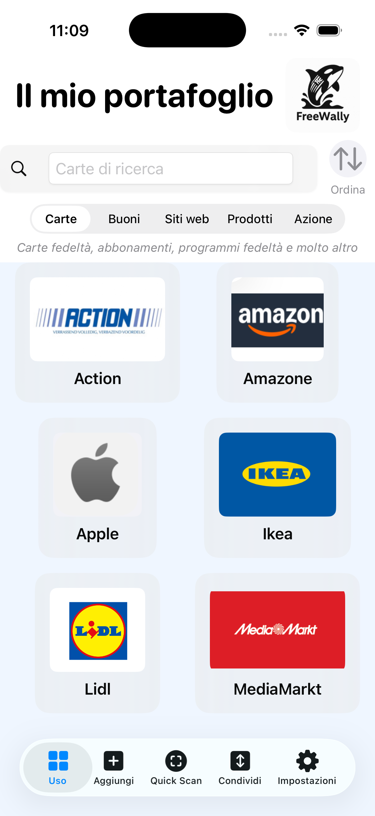 Carte dei clienti
