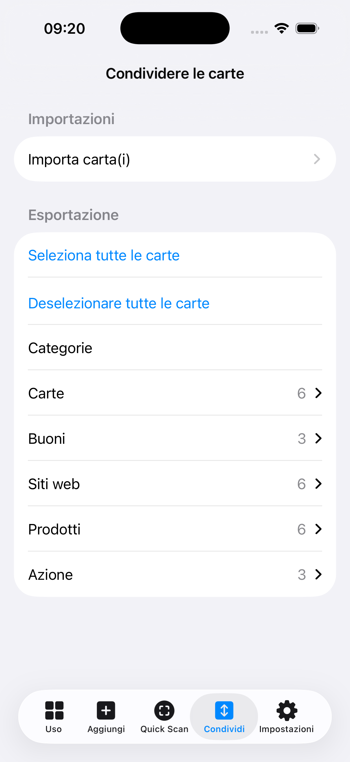 Importazione ed esportazione