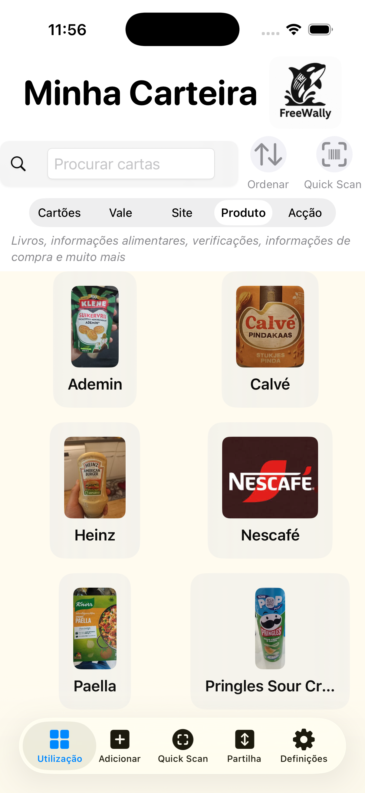 Informação do produto