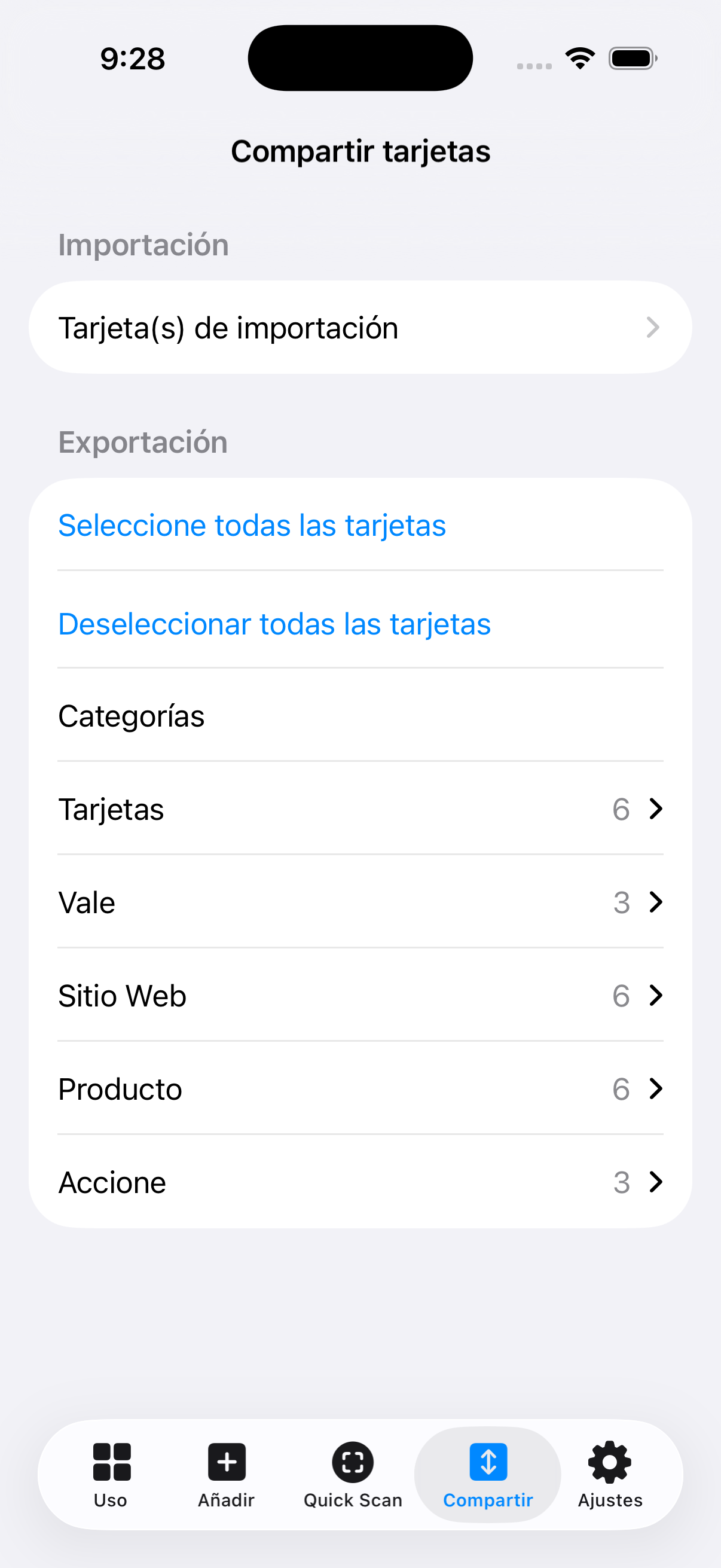 Importación y exportación